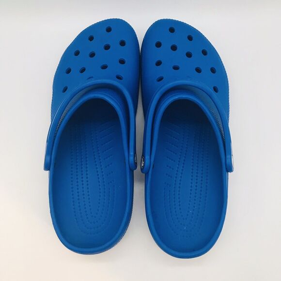 CROCS Classic Men's 12 Blue Clogs 10001 Adjustable Strap Mule Water Slide Sandal - Picture 6 of 11